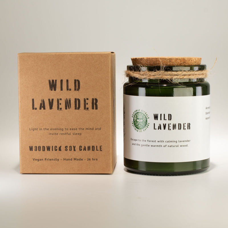 Świeca na wyciszenie, spokojny sen, oczyszczenie emocji i wieczorną regenerację - WILD LAVENDER