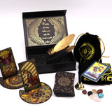 Zestaw Tarota na intuicję, odpowiedzi, rozwój duchowy i pracę z przeznaczeniem - GOLD FOIL TAROT „LET THE MAGIC BEGIN”