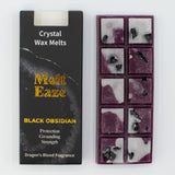 Woski PREMIUM Magia Kryształów- CZARNY OBSYDIAN -OCHRONA I OCZYSZCZENIE-Wosk Zapachowy  DRAGONS BLOOD - Melt Eaze