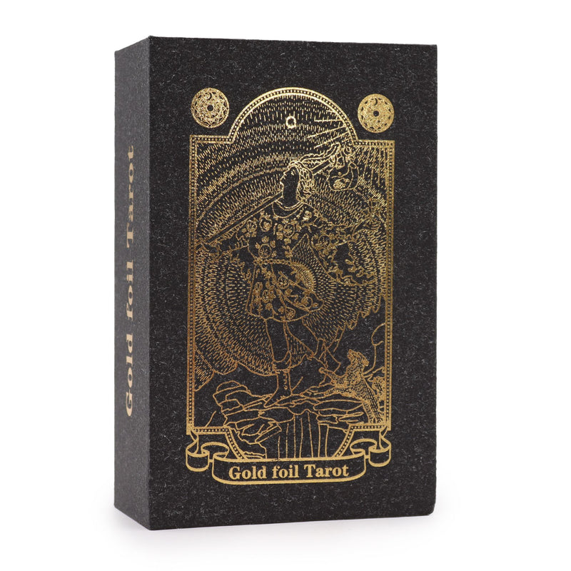 Zestaw Tarota z książką do nauki, intuicji, odczytów i pracy duchowej - GOLD FOIL TAROT GIFT BOX