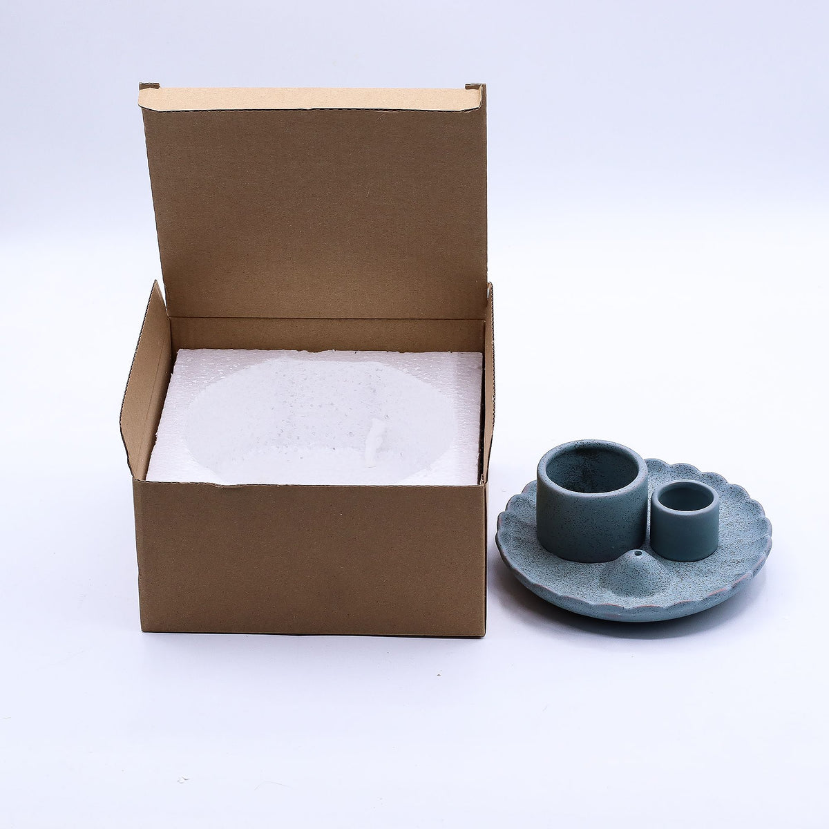 Podstawka na Palo Santo i Pęczek - Kwiat Lotosu - Niebieska