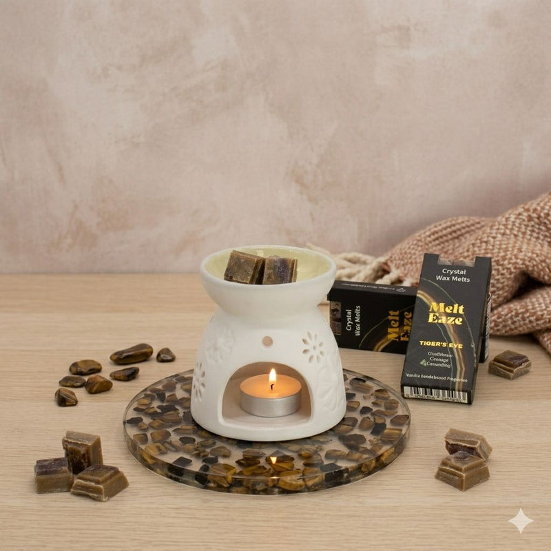 Woski zapachowe MeltEaze 50 g – Tygrysie oko-Siła – Wanilia i drzewo sandałowe