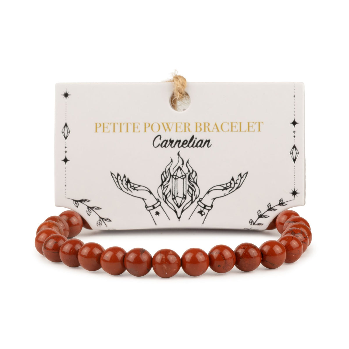 BRANSOLETKA ODWAGI, PASJI I DZIAŁANIA - KARNEOL 6 MM - UNISEX