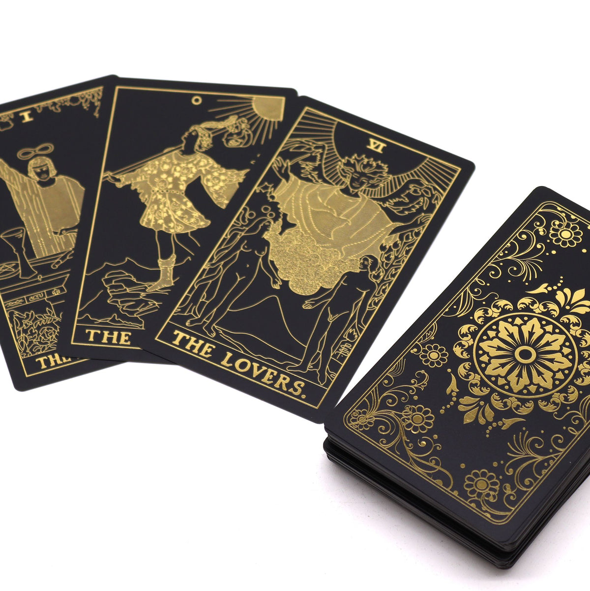 Zestaw Tarota z książką do nauki, intuicji, odczytów i pracy duchowej - GOLD FOIL TAROT GIFT BOX