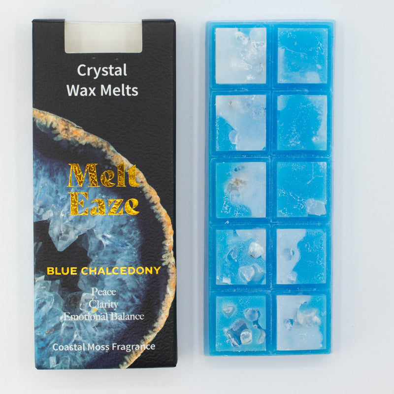 Woski PREMIUM Magia Kryształów- Niebieski Chalcedon -Morska Bryza/Wodospad - Melt Eaze 50g