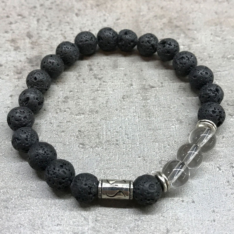 Bransoletka z kamienia lawowego – Tribal Rock Quartz