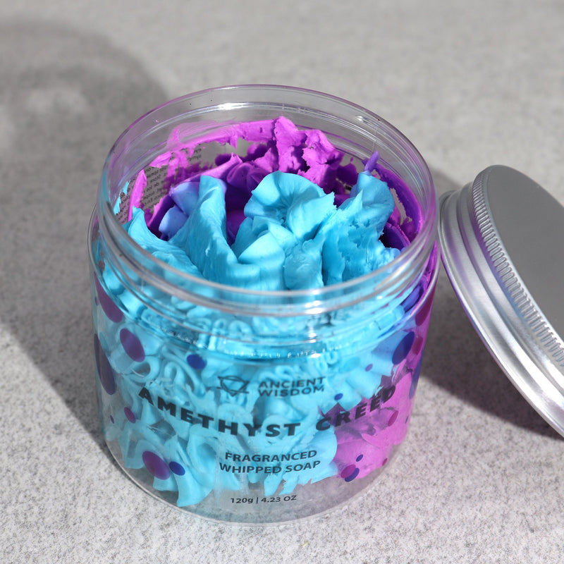 Puszyste mydło na intuicję, ochronę, spokój i duchową moc - AMETHYST CREED 120 g