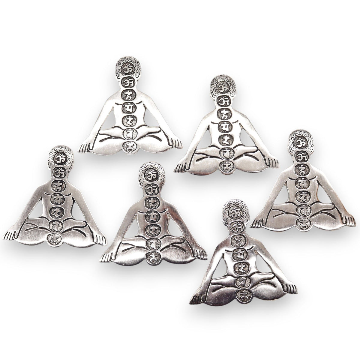 Podstawka z Polerowanego Aluminium 12x12cm - Joga 7 Czakr