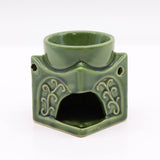 Kwadratowy kominek zapachowy Buddha – Ciemny jadeit