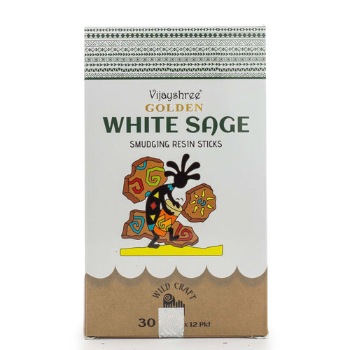 30g Golden White Sage Smudging Resin Sticks (6s)