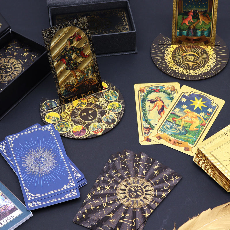 Złocony Tarot z książeczką - intuicja, odpowiedzi, nauka i codzienna praca z kartami