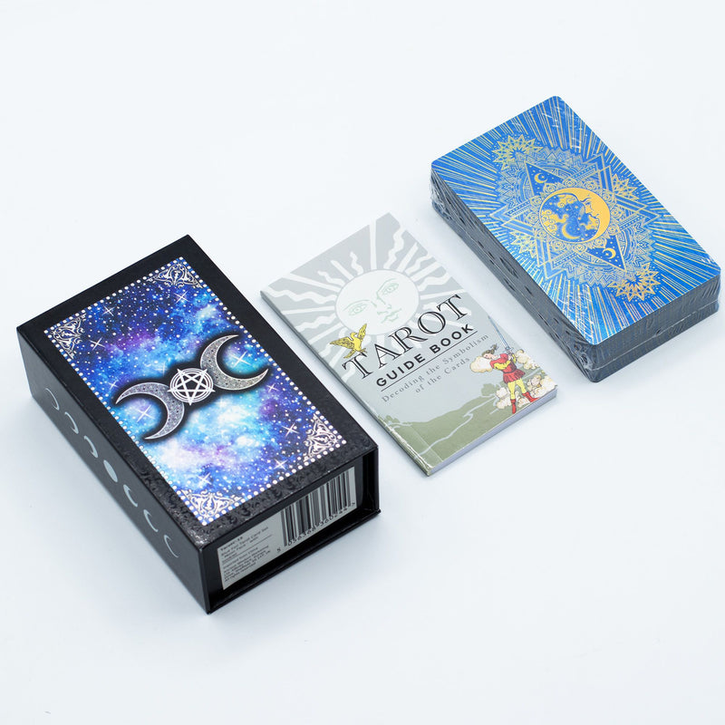 Zestaw kart tarota Blue Foil – Twarz Księżyca – z książeczką