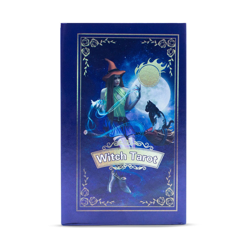 Zestaw kart tarota z fioletową folią – Witch Tarot – z książeczką