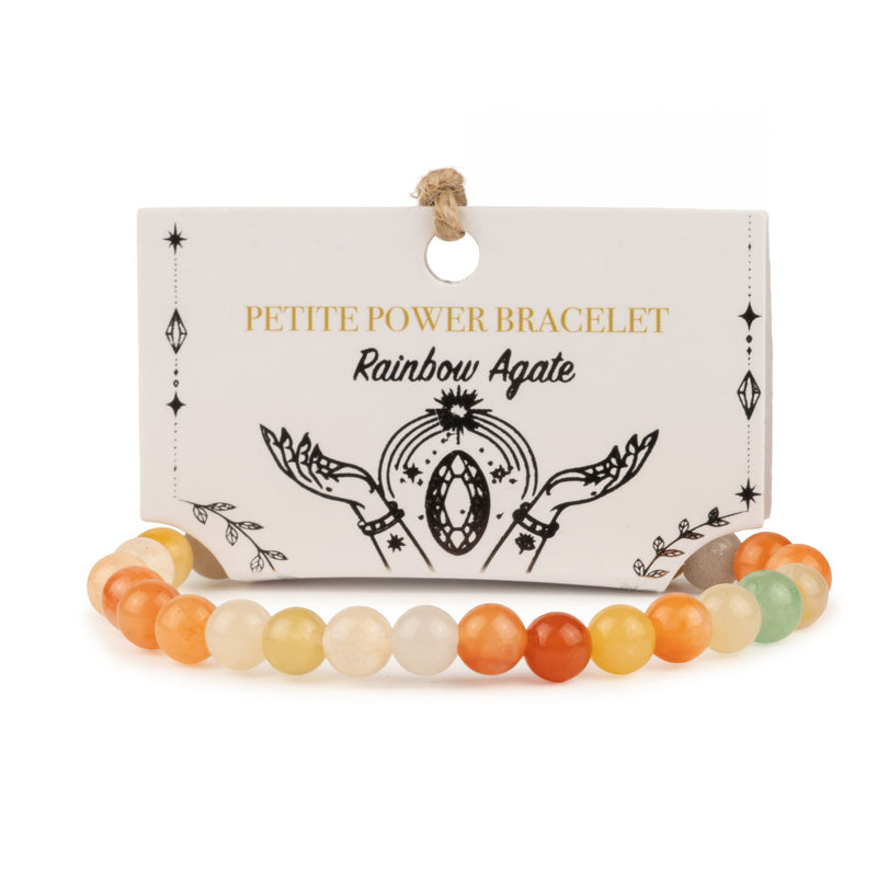 BRANSOLETKA HARMONII, RADOŚCI I POZYTYWNEJ ENERGII - AGAT TĘCZOWY 6 MM - unisex