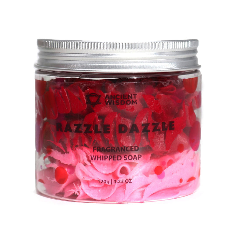 Puszyste mydło na miłość, namiętność, magnetyzm i pewność siebie - RAZZLE DAZZLE, MALINOWY SLUSH 120 g