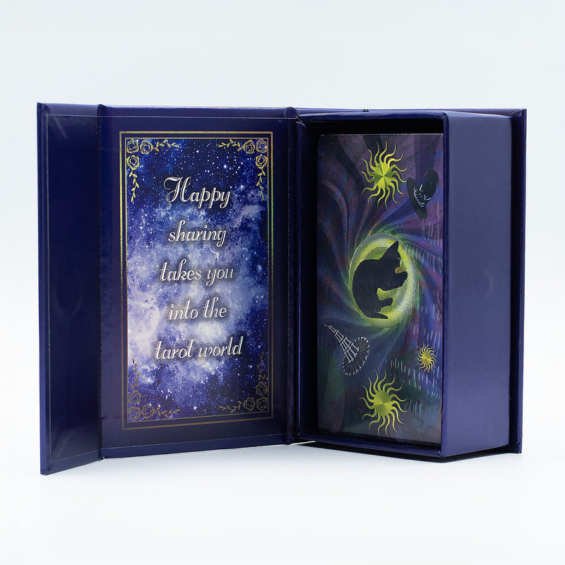 Zestaw kart tarota z fioletową folią – Witch Tarot – z książeczką