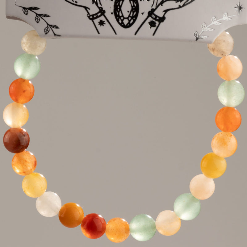BRANSOLETKA HARMONII, RADOŚCI I POZYTYWNEJ ENERGII - AGAT TĘCZOWY 6 MM - unisex