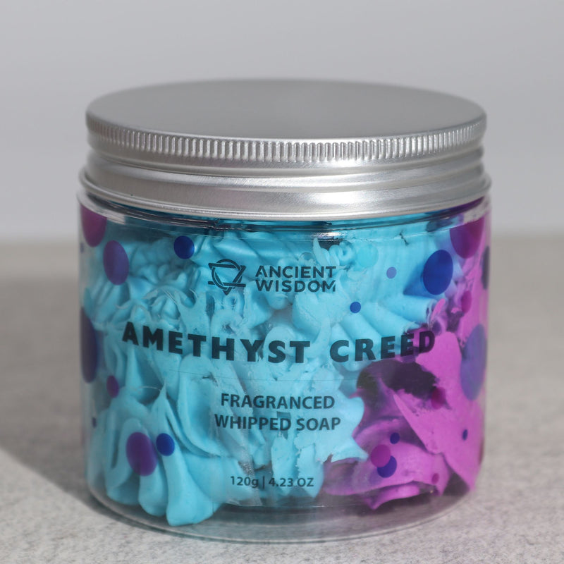 Puszyste mydło na intuicję, ochronę, spokój i duchową moc - AMETHYST CREED 120 g