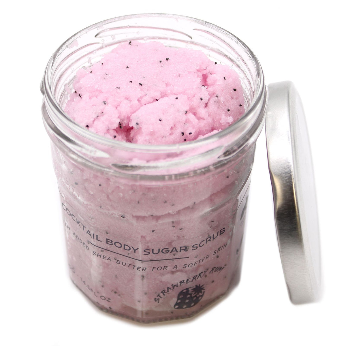 Pachnący Cukrowy Peeling do Ciała 300 g - Truskawkowy Rum