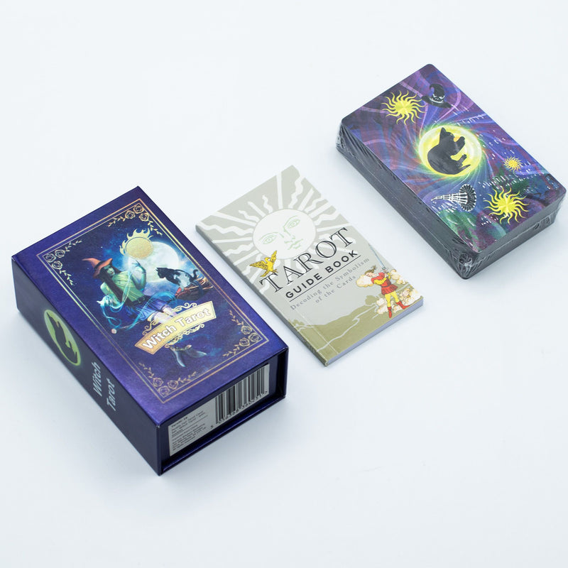 Zestaw kart tarota z fioletową folią – Witch Tarot – z książeczką