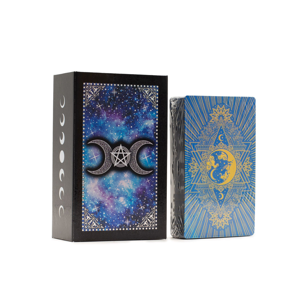 Zestaw kart tarota Blue Foil – Twarz Księżyca – z książeczką