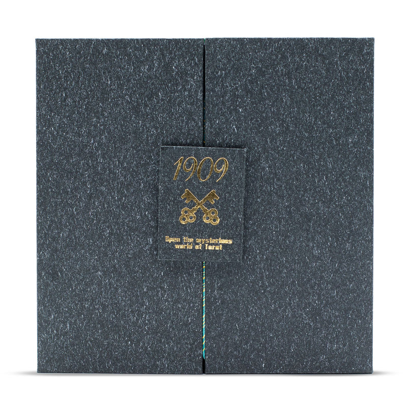 Złocony Tarot Turkusowy na intuicję, jasność przekazu i pracę z odpowiedziami - GOLD & TURQUOISE FOIL TAROT GIFT SET