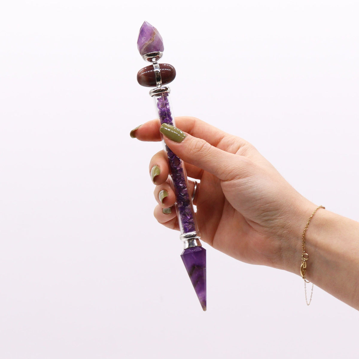 Magiczna różdżka Shiva Lingam – ametyst – sukces