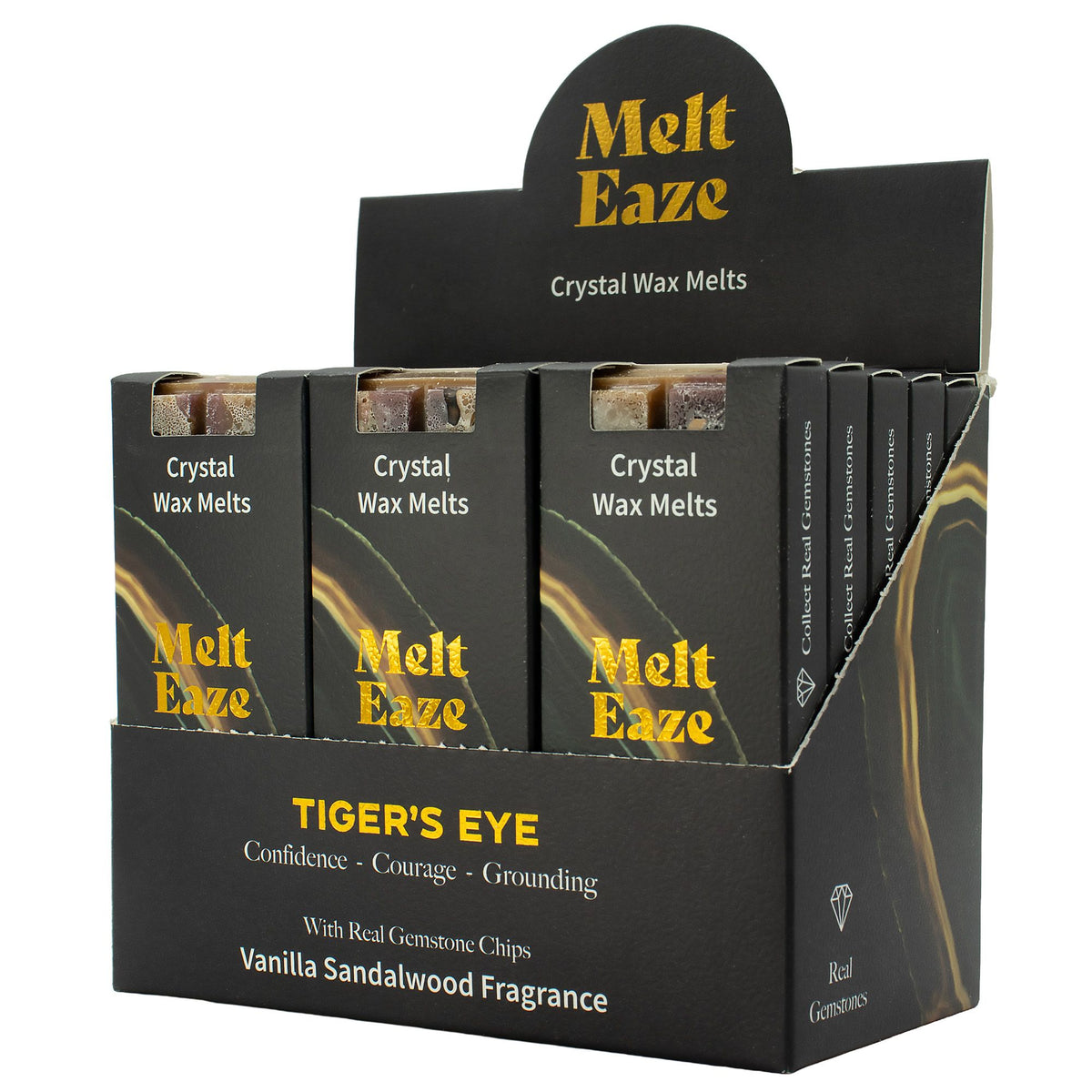Woski zapachowe MeltEaze 50 g – Tygrysie oko-Siła – Wanilia i drzewo sandałowe