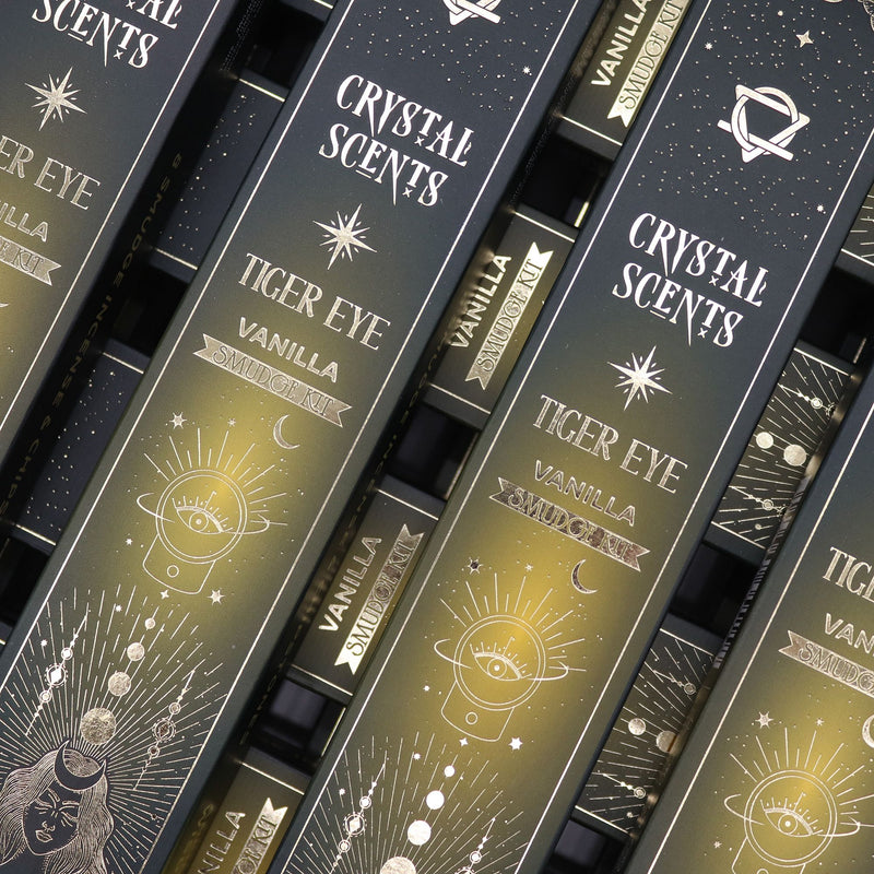 Tiger Eye Crystal Scents Smudge Incense - Vanilla