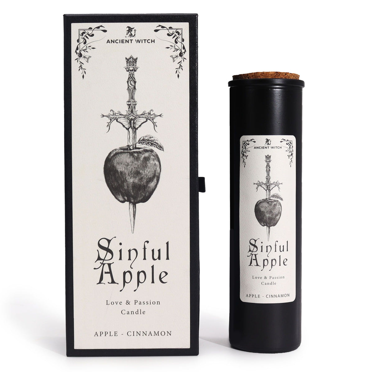 Świeca rytualna Zakazane Jabłko z ZAKLĘCIAMI ORIANY !- - miłość, namiętność i magnetyczne przyciąganie - SINFUL APPLE  Kolekcja Krąg Białej Wiedźmy - Wybór Oriany