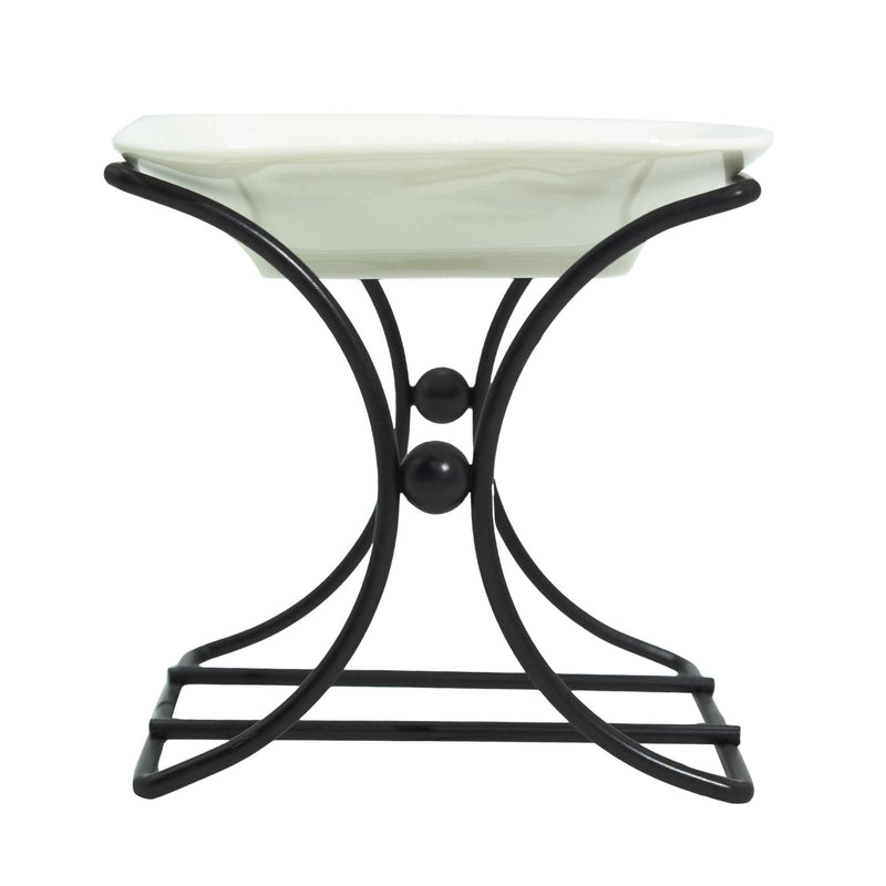 Kwadratowy stojak ceramiczno-metalowy