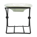 Kwadratowy stojak ceramiczno-metalowy