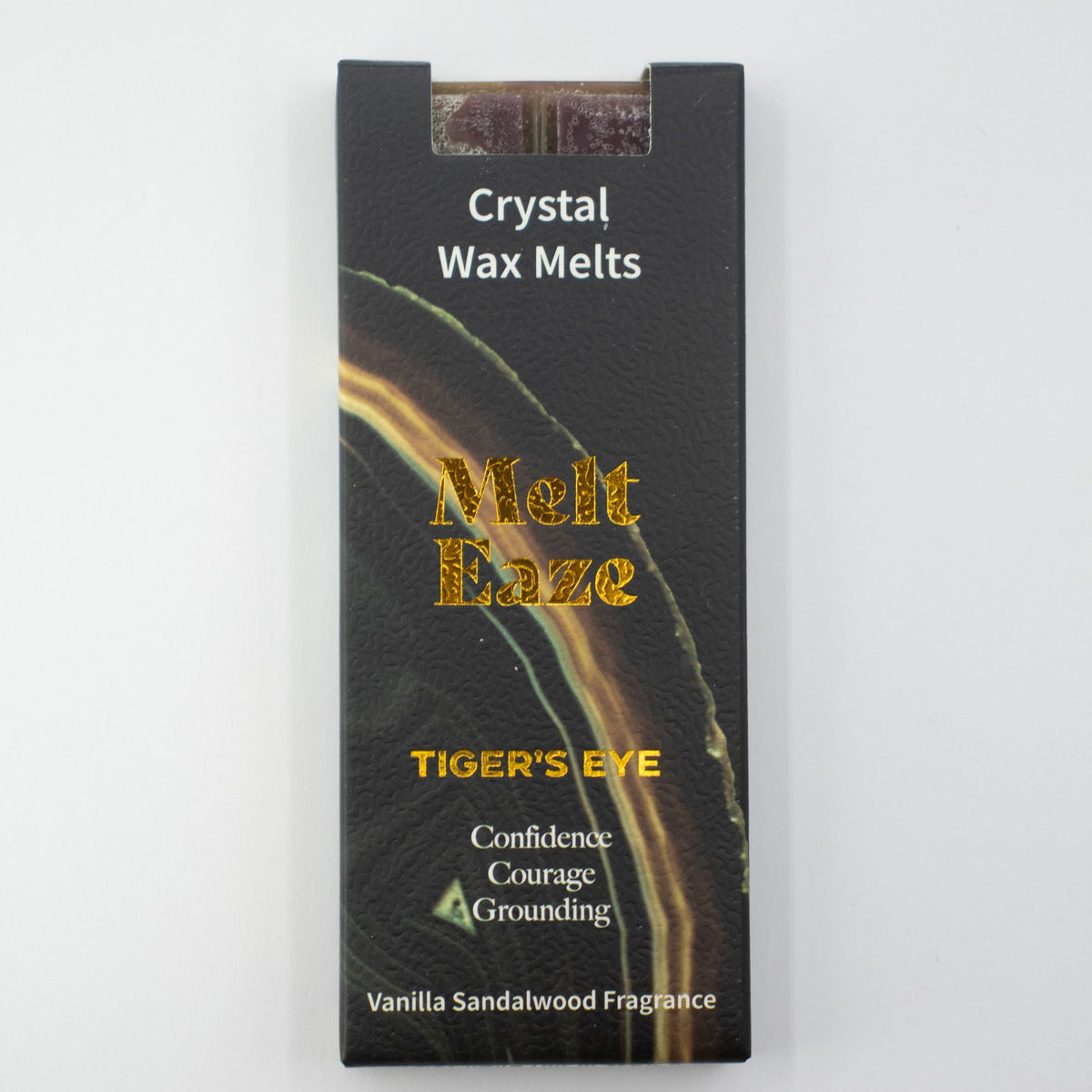Woski zapachowe MeltEaze 50 g – Tygrysie oko-Siła – Wanilia i drzewo sandałowe