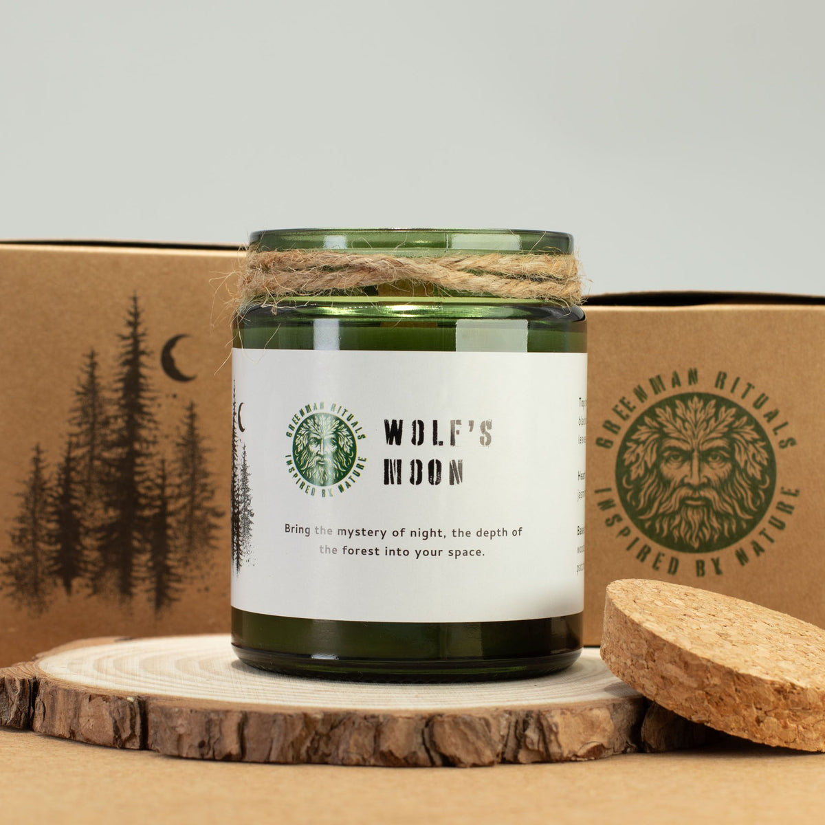 Świeca na intuicję, ochronę, wewnętrzną siłę i pracę z energią Księżyca - WOLF'S MOON