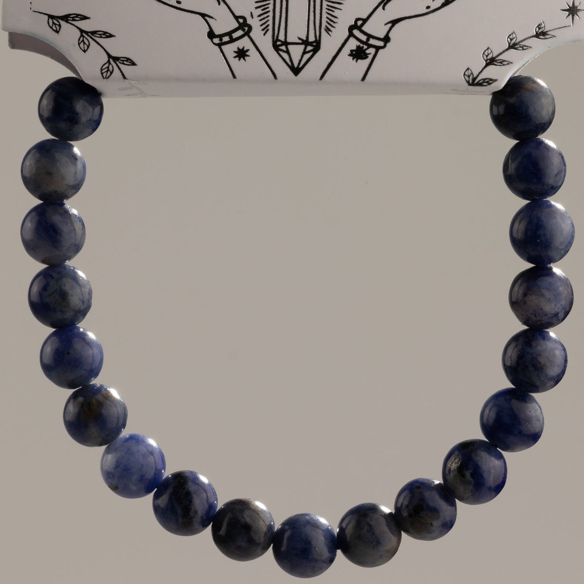 BRANSOLETKA SPOKOJU, INTUICJI I JASNOŚCI MYŚLENIA - SODALIT 6 MM - unisex