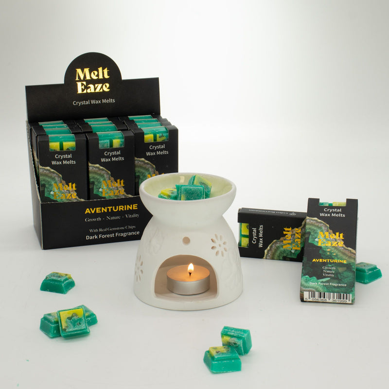Woski PREMIUM Magia Kryształów- AWENTURYN -Wosk Zapachowy  GŁĘBOKI,GĘSTY LAS - Wzrost/Sily Witalne/Natura - Melt Eaze