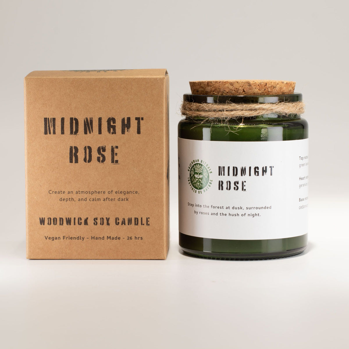 Świeca na miłość, zmysłowość, kobiecą energię i rytuały serca - MIDNIGHT ROSE