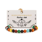 BRANSOLETKA SZCZĘŚCIA, HARMONII I NOWYCH MOŻLIWOŚCI - TĘCZOWY JADEIT 6 MM - unisex