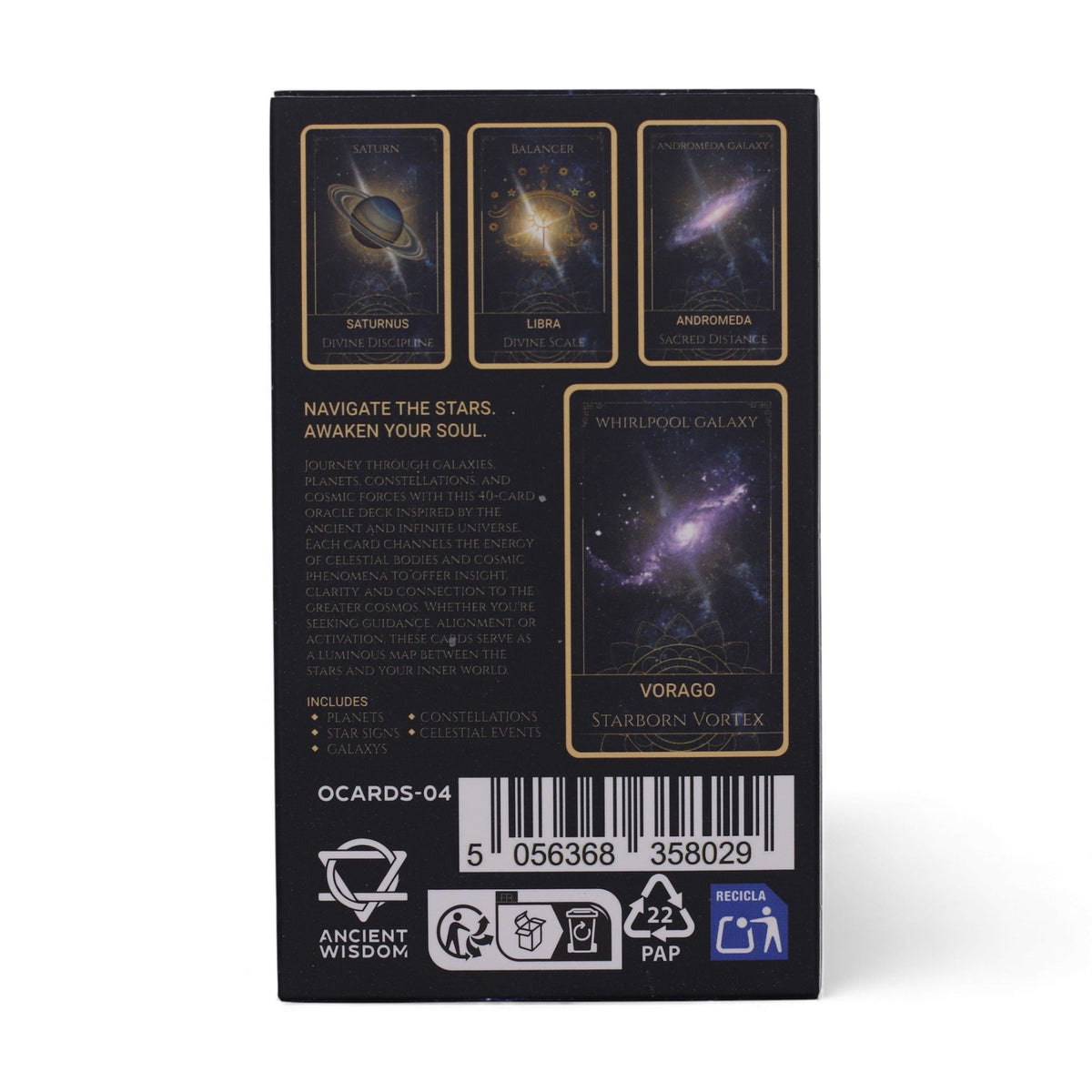 Karty wyroczni do astrologii, kosmicznej energii i intuicyjnego prowadzenia - CELESTIAL