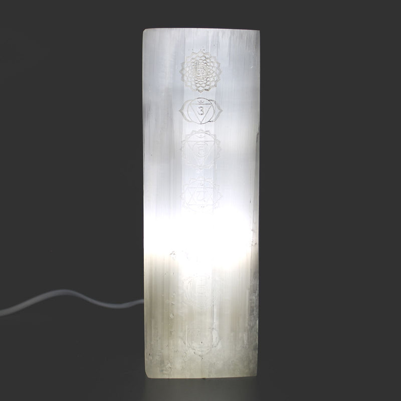 Lampa z bloku selenitu 25 cm – Lampa czakralna