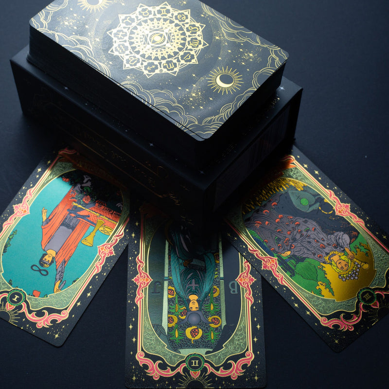 Złocony Tarot z książeczką - intuicja, odpowiedzi, nauka i codzienna praca z kartami
