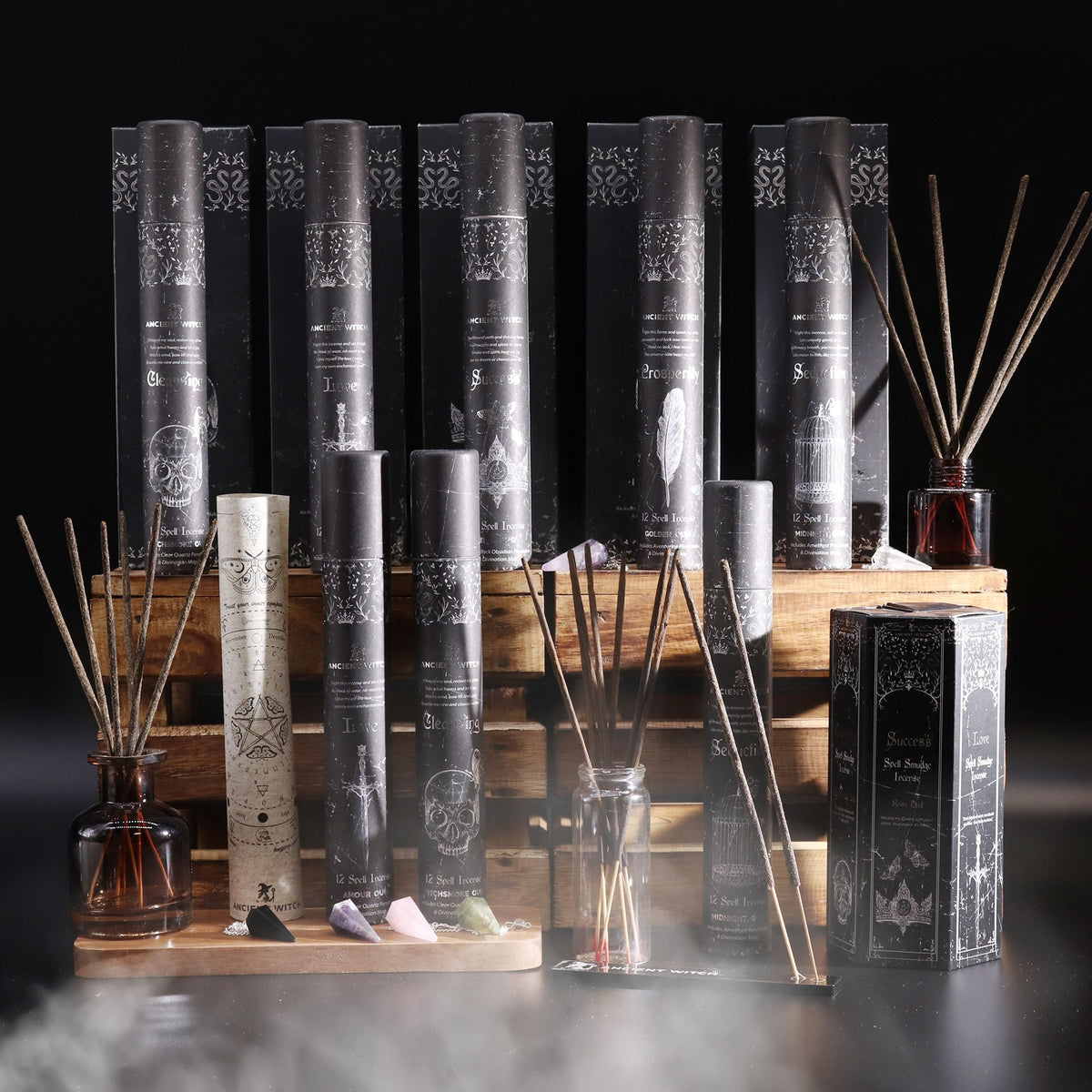 Ancient Witch Spell Incense - Prosperity - Aventurine Pendulum
