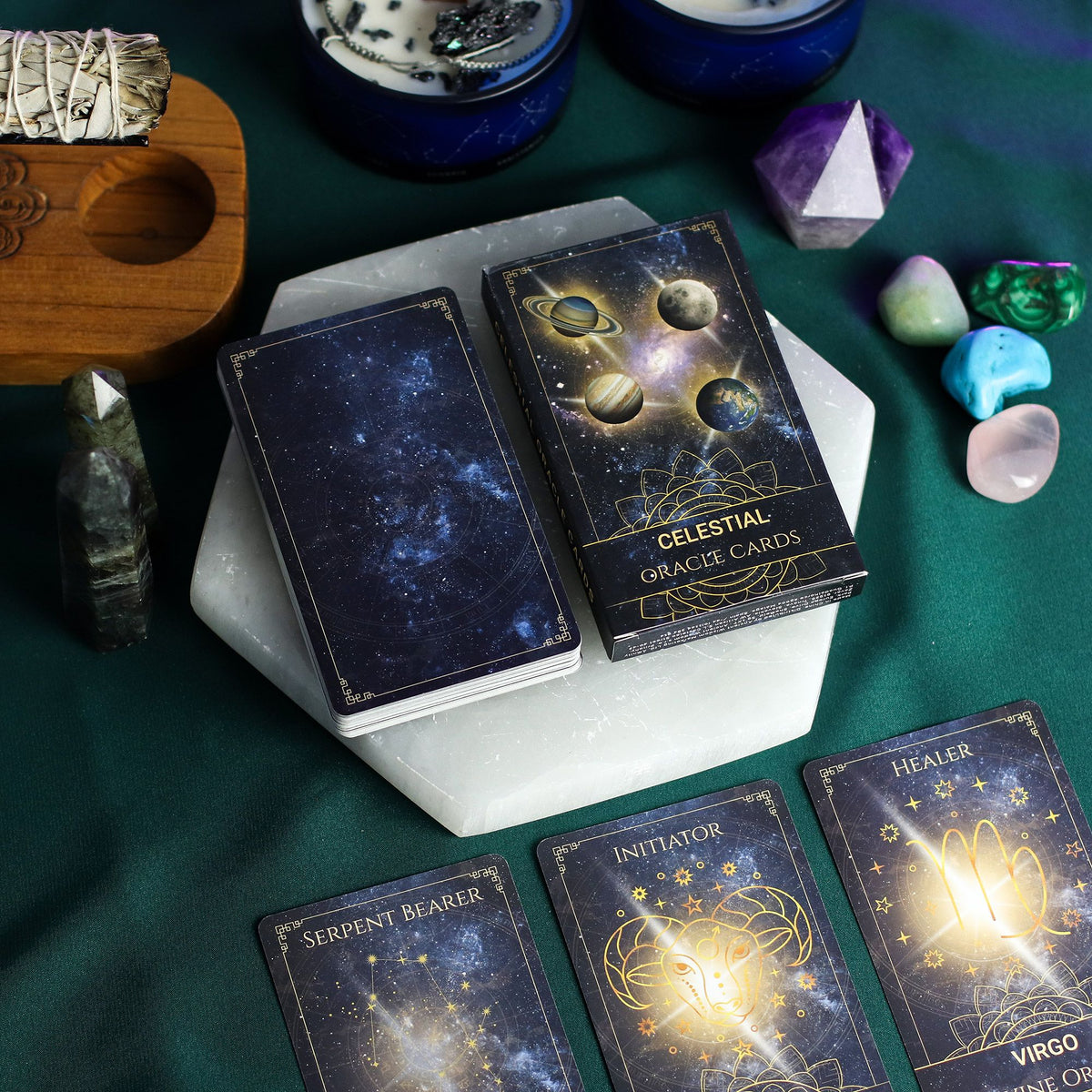 Karty wyroczni do astrologii, kosmicznej energii i intuicyjnego prowadzenia - CELESTIAL