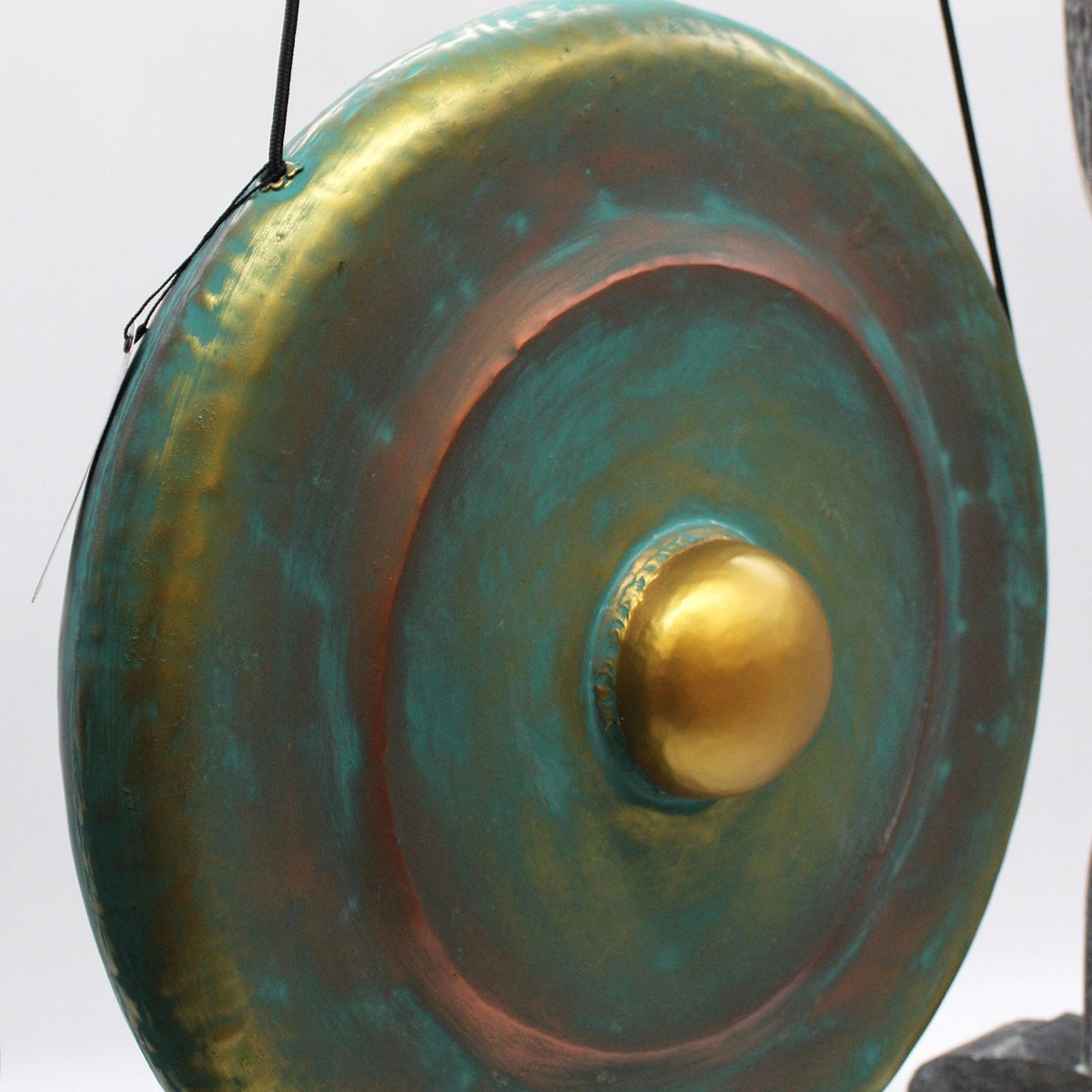 Średni gong na statywie – 50 cm – wykończenie Greenwash