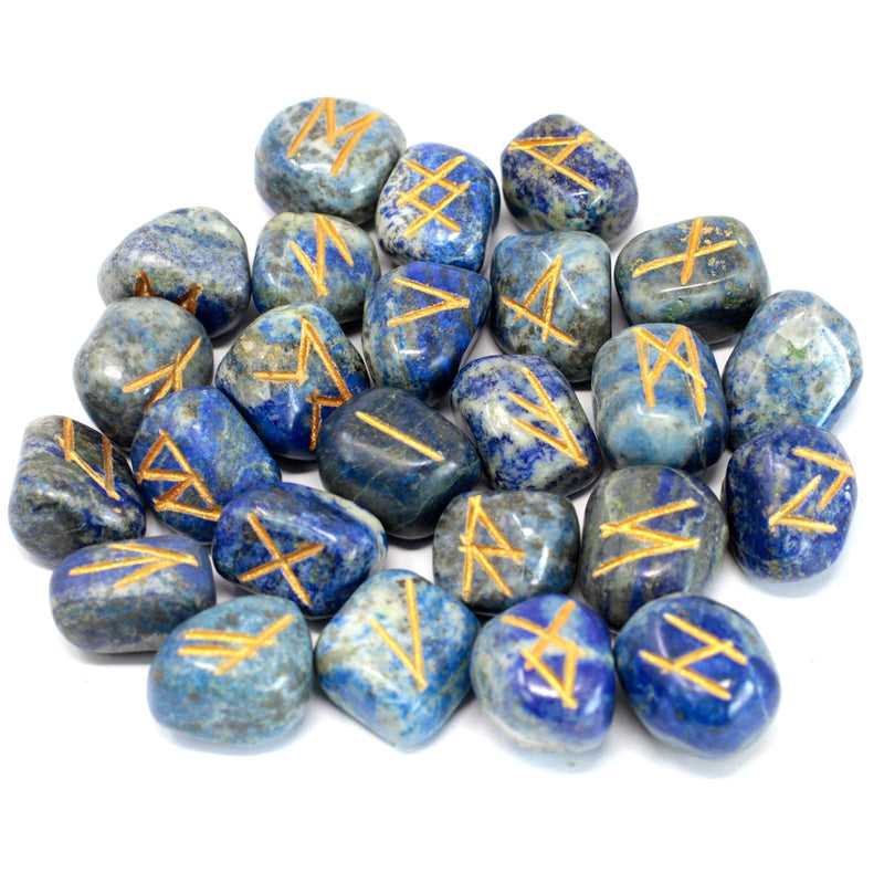 Zestaw kamiennych run w woreczku – lapis