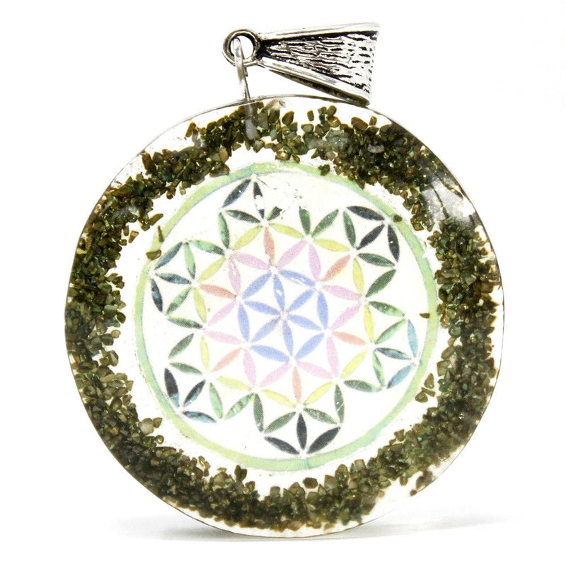 Wisiorek orgonitowy – Mandala Greenstone